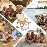 Tangkula Portable Folding Lawn Chairs for Fishing Hiking Picnic Camp