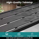 Tangkula Outdoor Bar Table Patio Counter Height Table