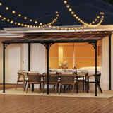 Tangkula 10x13 Ft Lean to Wall-Mounted Gazebo