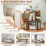 Tangkula 3 Tier Geometric Bookshelf