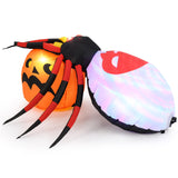 Tangkula 5 FT Halloween Inflatable Spider with Pumpkin, LED Lighted Halloween Decoration with Colorful Rotating Light