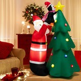 Tangkula 6 FT Inflatable Christmas Tree & Santa Claus