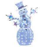 Tangkula 5 FT Christmas Lighted Snowman with Stars