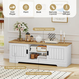 Tangkula 59” Farmhouse TV Stand for TVs up to 65”