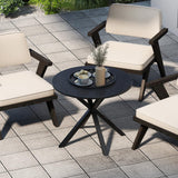 Tangkula Round Patio Dining Table for Outside