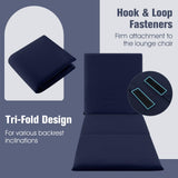 Tangkula 72” x 23” Chaise Lounge Cushion, Tri-Fold Lounger Pad with Hook & Loop Fasteners
