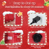 Tangkula 9.5 FT Christmas Inflatable Santa Outdoor Decoration