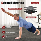 Tangkula 0.79" Thick Rubber Top Exercise Mat 48 Sq Ft