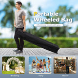 Tangkula 10 x 10 FT Pop up Canopy Tent with 4 Removable Sidewalls and Wheeled Bag