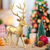 Tangkula Standing Reindeer Statue, Aluminum Deer Sculpture for Indoors, Christmas Reindeer Decor Statue for Home Office Shop School