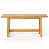 Tangkula Outdoor Teak Wood Bench
