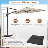 Tangkula 10ft Patio Umbrella with Aluminum Pole