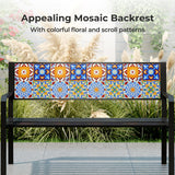 Tangkula 50" Metal Patio Park Bench
