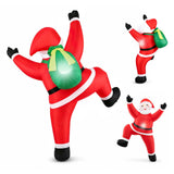 Tangkula 5.9 FT Christmas Inflatable Outdoor Climbing Santa Decoration