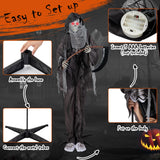 Tangkula 8.5 FT Halloween Decoration Animated Standing Grim Reaper