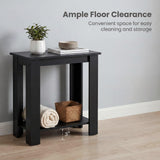 Tangkula 2-Tier Wooden Narrow End Table (1/2)