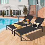 Tangkula Aluminum Patio Chaise Lounge, Outdoor Adjustable Lounge Chair with 6-Position Backrest