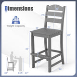 Tangkula Patio HDPE Barstool