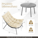 Tangkula Outdoor Rattan Wicker Bistro Conversation Set