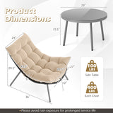 Tangkula Outdoor Rattan Wicker Bistro Conversation Set