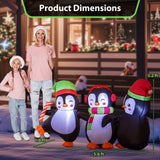 Tangkual Christmas Inflatable Penguins Family,Blow up Xmas Decoration for Living Room