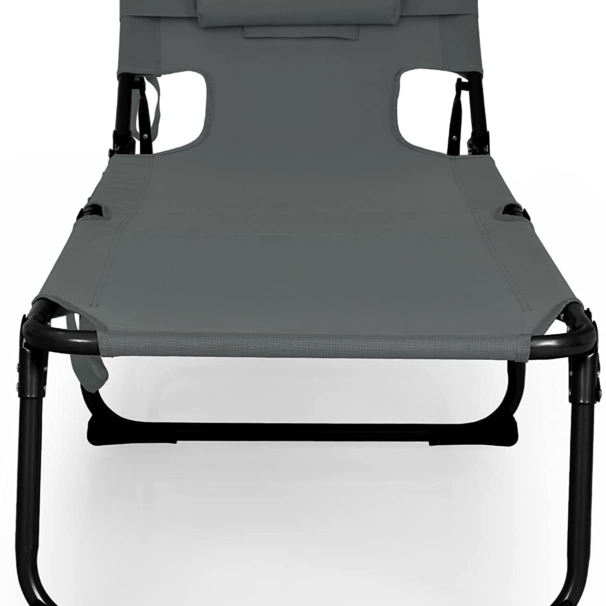 Beach Chaise Lounge Chair with Hole for Face,  for Outdoor Backyard Poolside