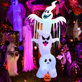 Tangkula 6 FT Tall Halloween Inflatable Ghost Decoration, Outdoor Decoration with Bright LED Lights