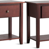 Tangkula End Table with Drawer, Nightstand w/Drawer and Storage Shelf