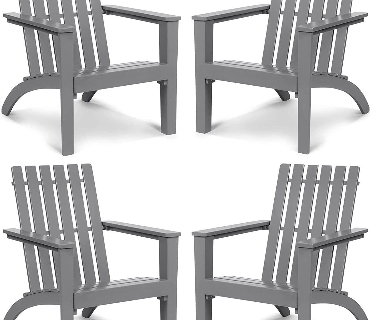 Adirondack Chair Acacia Wood Outdoor Armchairs - Tangkula