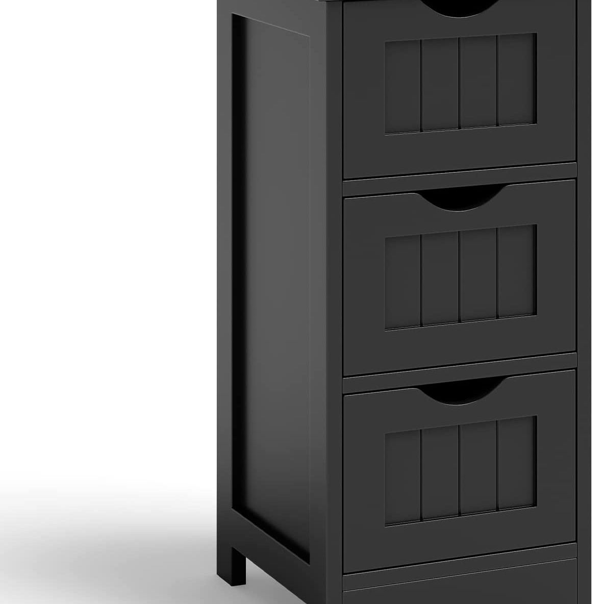 Tangkula Bathroom Floor Cabinet, Tower Storage Cabinet with Anti-Tipping Device