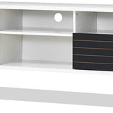 Tangkula Mid-Century Modern TV Stand for TVs up to 65 Inch, Wooden TV Console Table with Storage Shelves