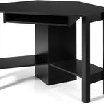 Corner Computer Desk, Black - Tangkula