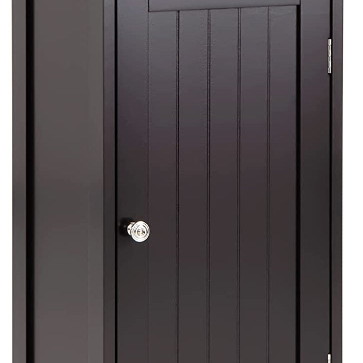 Tangkula Bathroom Floor Cabinet, Freestanding Storage Cabinet with Adjustable Shelf and Drawer, 14 x 12 x 34.5 Inches