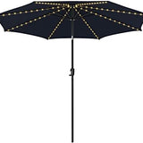 TANGKULA 10FT Solar Umbrella, Patio Umbrella with 112 LED Lights