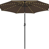 TANGKULA 10FT Solar Umbrella, Patio Umbrella with 112 LED Lights