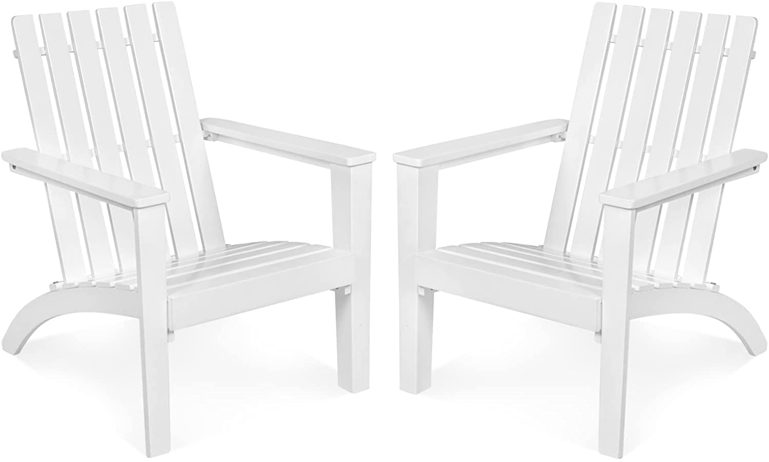 Adirondack Chair Acacia Wood Outdoor Armchairs - Tangkula