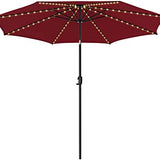 TANGKULA 10FT Solar Umbrella, Patio Umbrella with 112 LED Lights