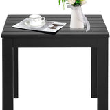 Outdoor Square Side Table, Weight Capacity 220lbs, 18 x 18 x 16 Inch