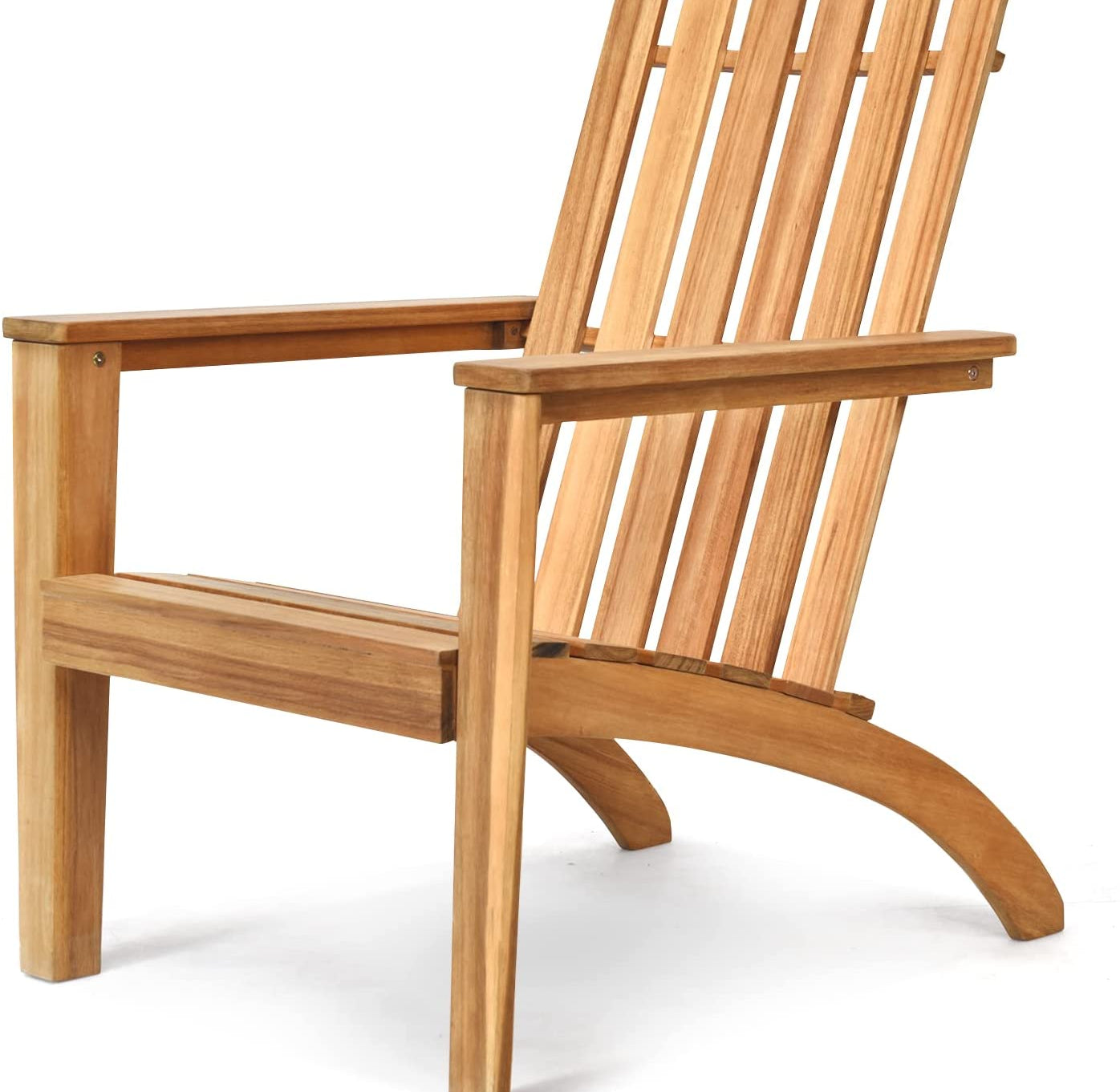Adirondack Chair Acacia Wood Outdoor Armchairs - Tangkula