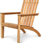 Adirondack Chair Acacia Wood Outdoor Armchairs - Tangkula