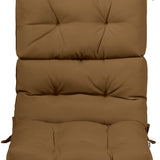 Patio High Back Chair Cushion, Tufted Chair Seat Pads with Non-Slip String Ties