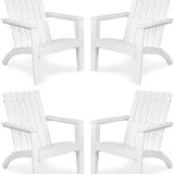 Adirondack Chair Acacia Wood Outdoor Armchairs - Tangkula