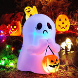 Tangkula 6 FT Tall Halloween Inflatable Ghost Decoration, Outdoor Decoration with Bright LED Lights