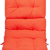 Patio High Back Chair Cushion, Tufted Chair Seat Pads with Non-Slip String Ties