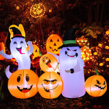 Tangkula 6 FT Tall Halloween Inflatable Ghost Decoration, Outdoor Decoration with Bright LED Lights