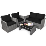 Tangkula 4 Pieces Patio Furniture Set