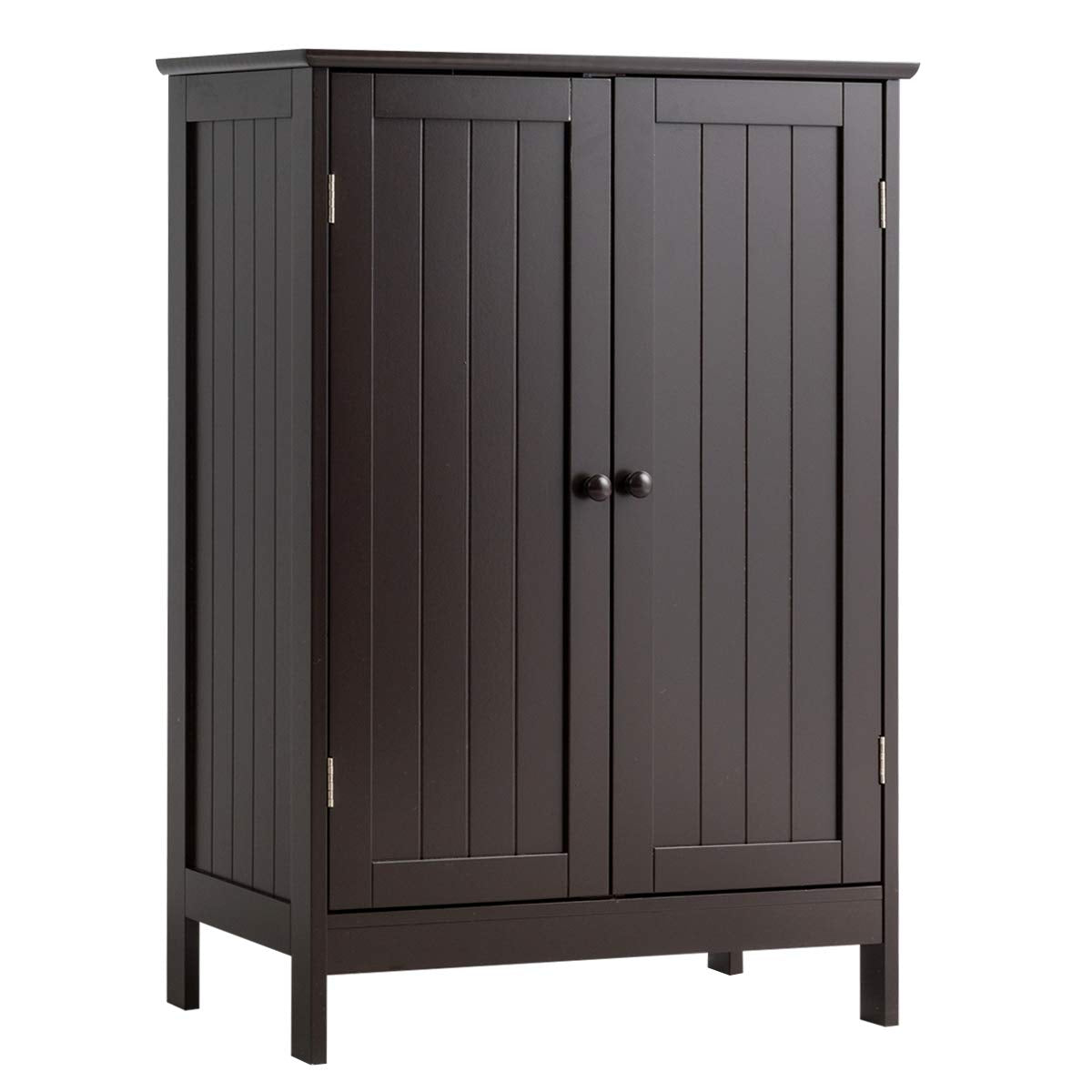 Bathroom Floor Cabinet, Brown - Tangkula