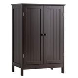 Bathroom Floor Cabinet, Brown - Tangkula