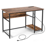 Tangkula 48 Inch Computer Desk with Power Outlet & USB Ports