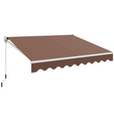 Tangkula Retractable Awning, Aluminum Patio Sun Shade